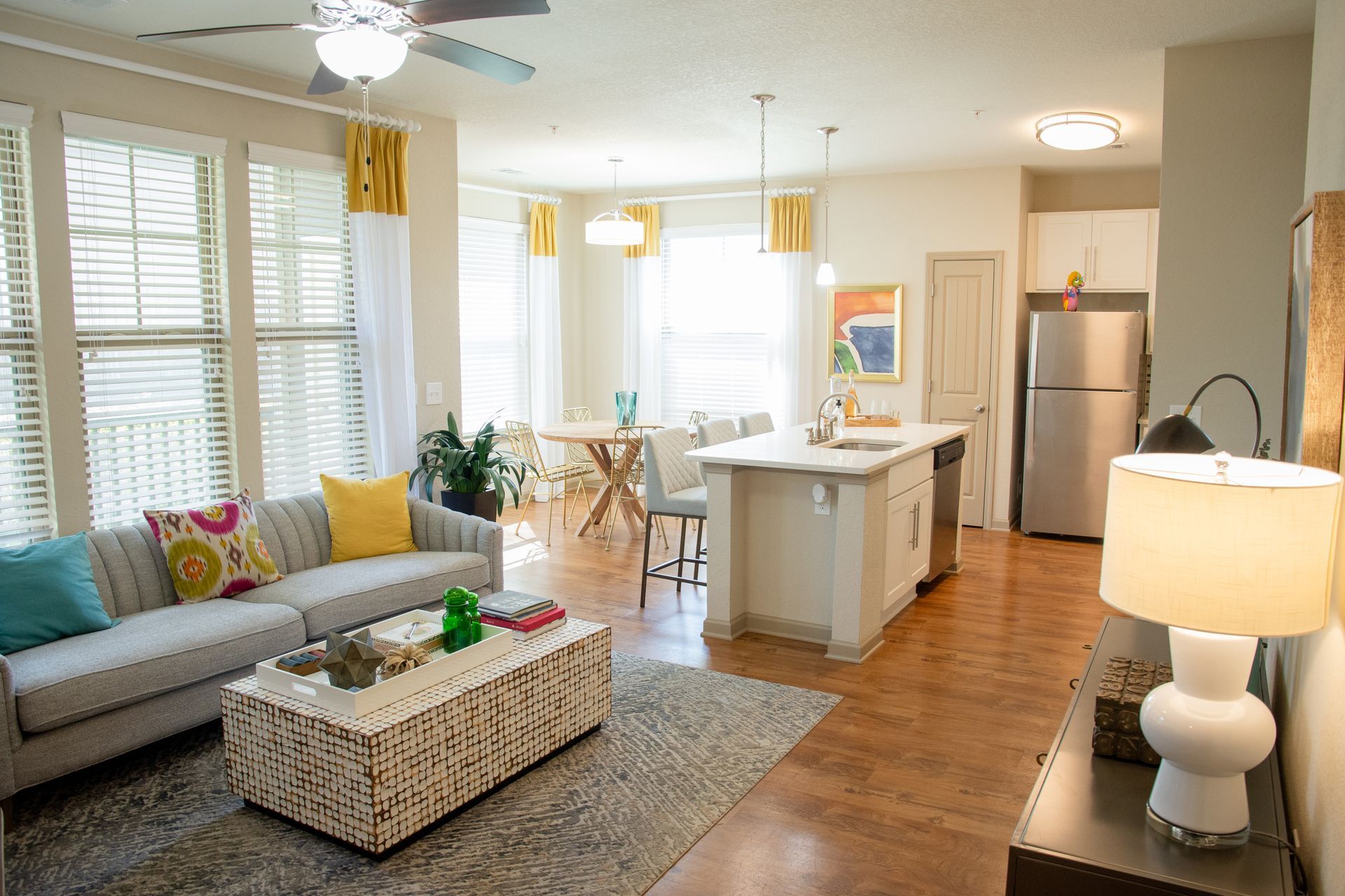 Living room at Silver Collection at Cosner's Corner in Fredericksburg, VA.