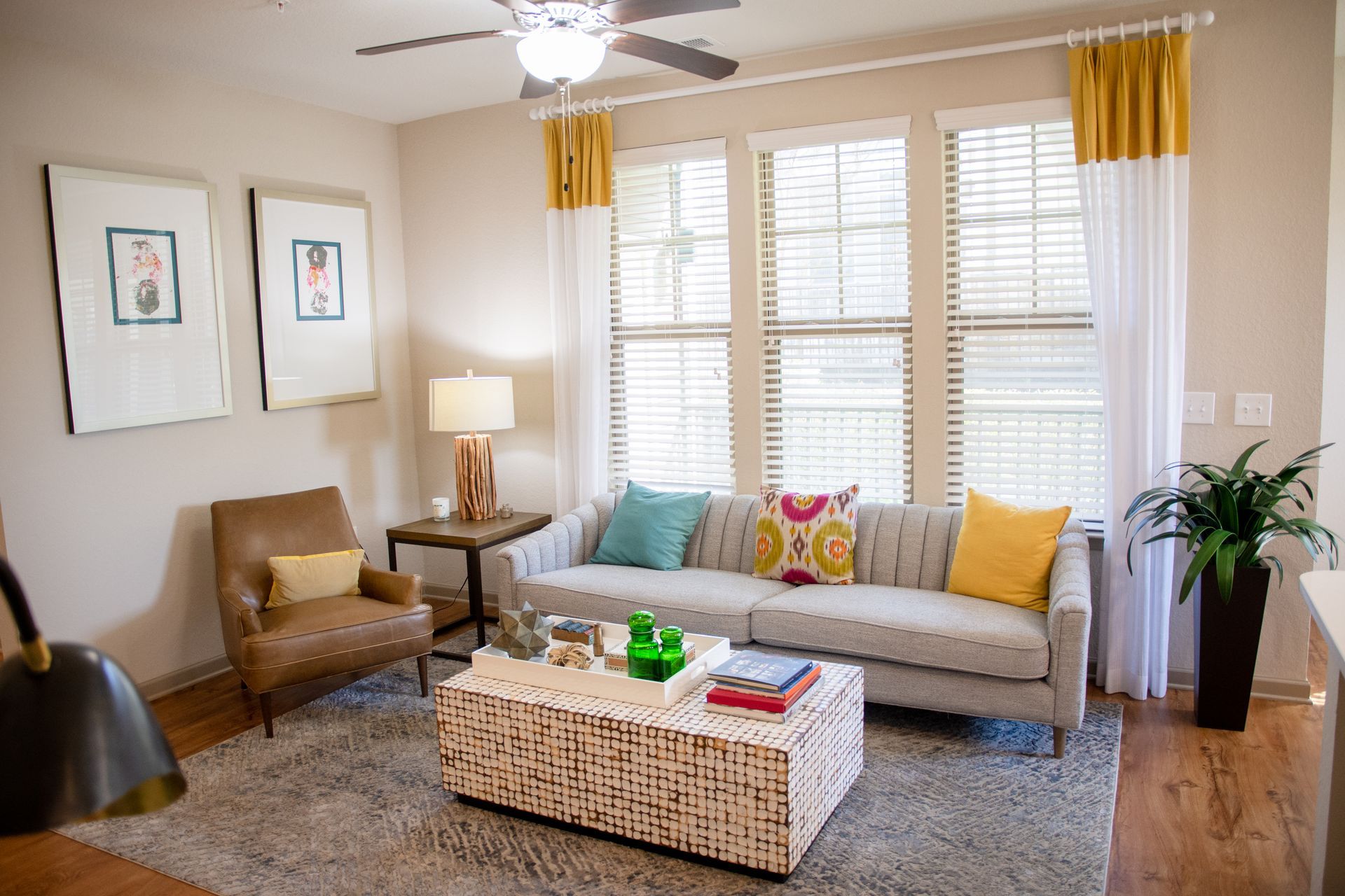 Living room at Silver Collection at Cosner's Corner in Fredericksburg, VA.
