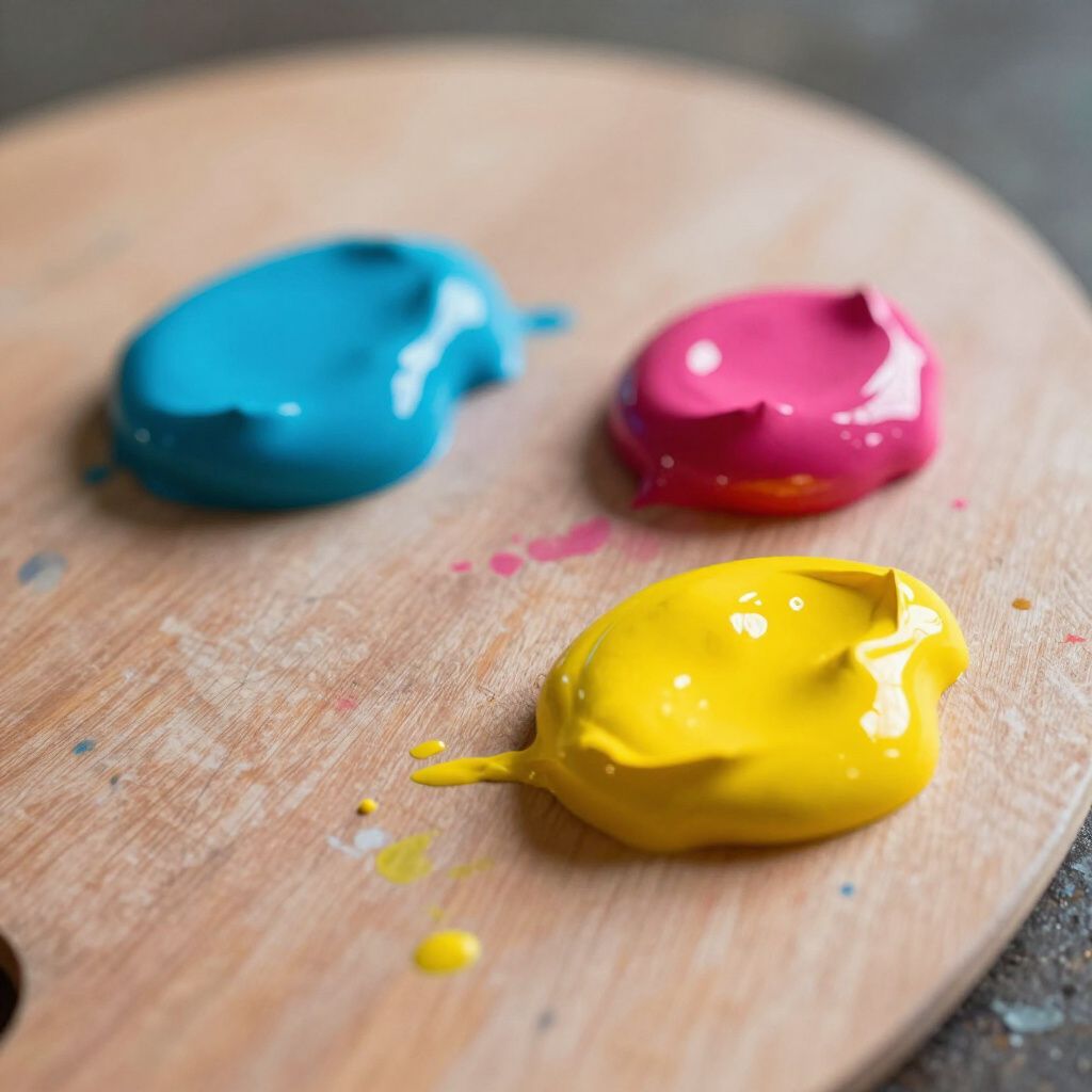 tulpen schilderen met de basiskleuren