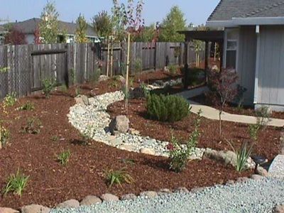 A house with a fence and a path in front of it