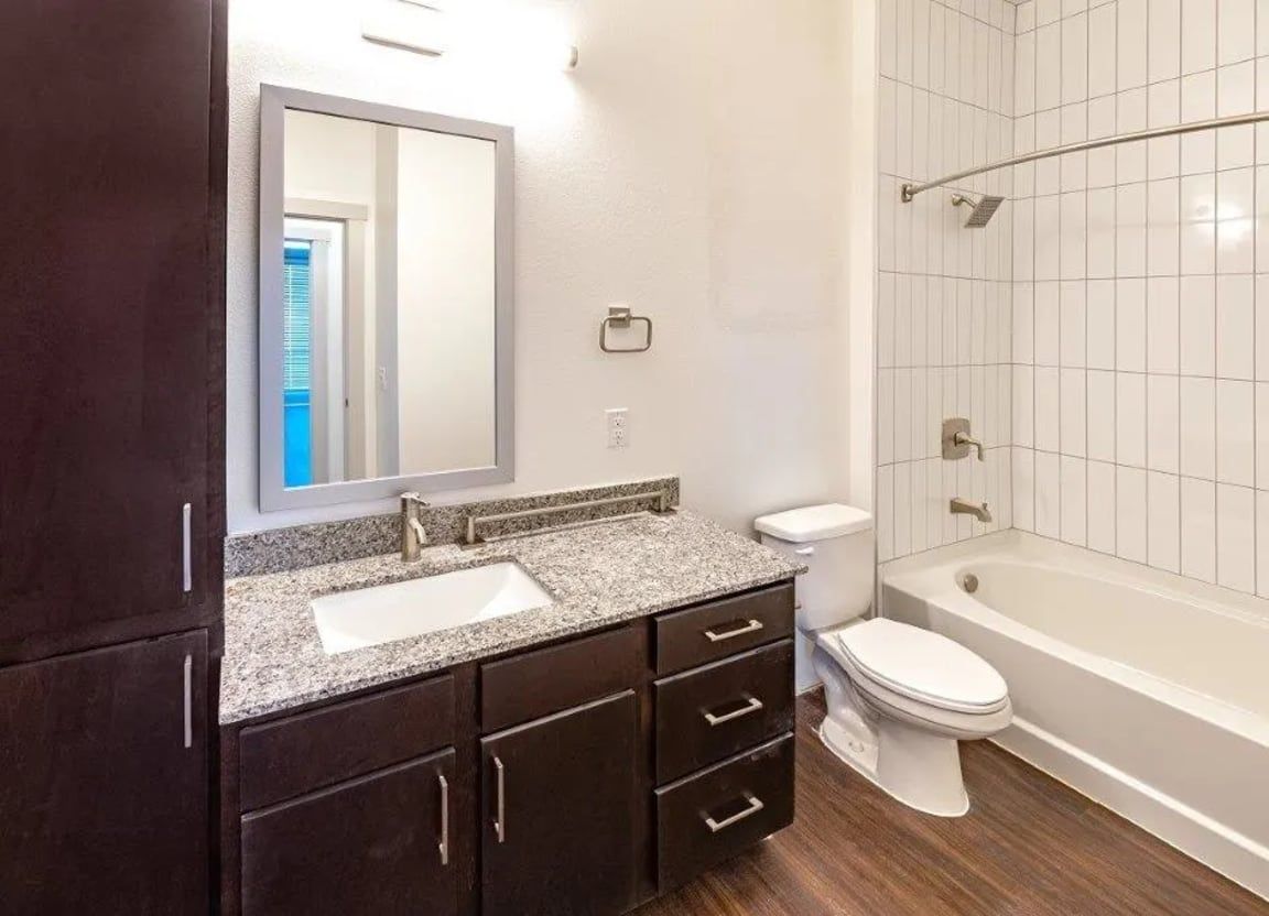 Bathroom at Valor at the Realm in Lewisville, TX.