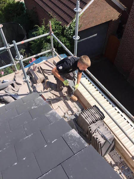 Just Roof Cheshire working in a new roof