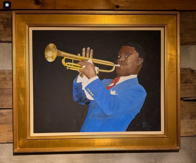 A man using his trumpet