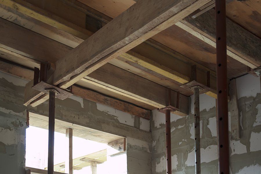 crawl space ceiling under repair