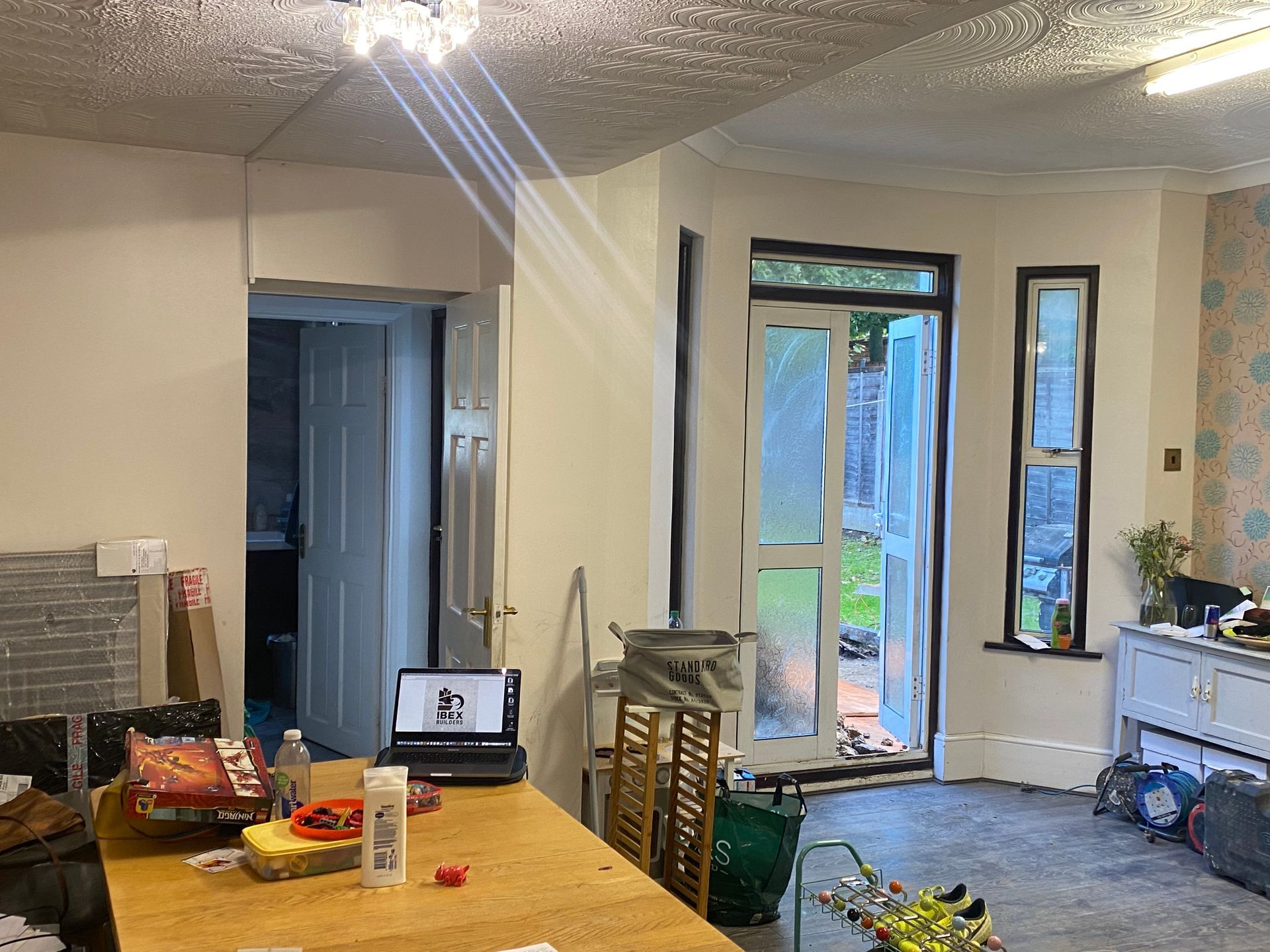 Interior preparation for a modern kitchen renovation in E17 by the Ibex Builders team.