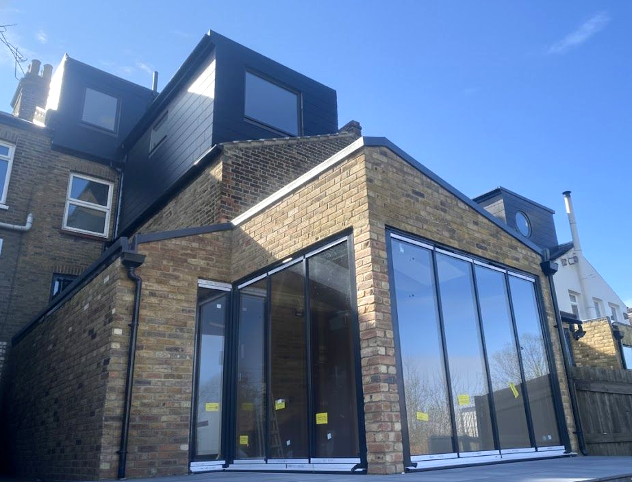 kitchen extension exterior brickwork by ibex builders