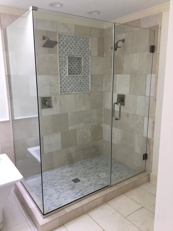 White Shower Area — Burlington, NC — Alamance Glass Inc.