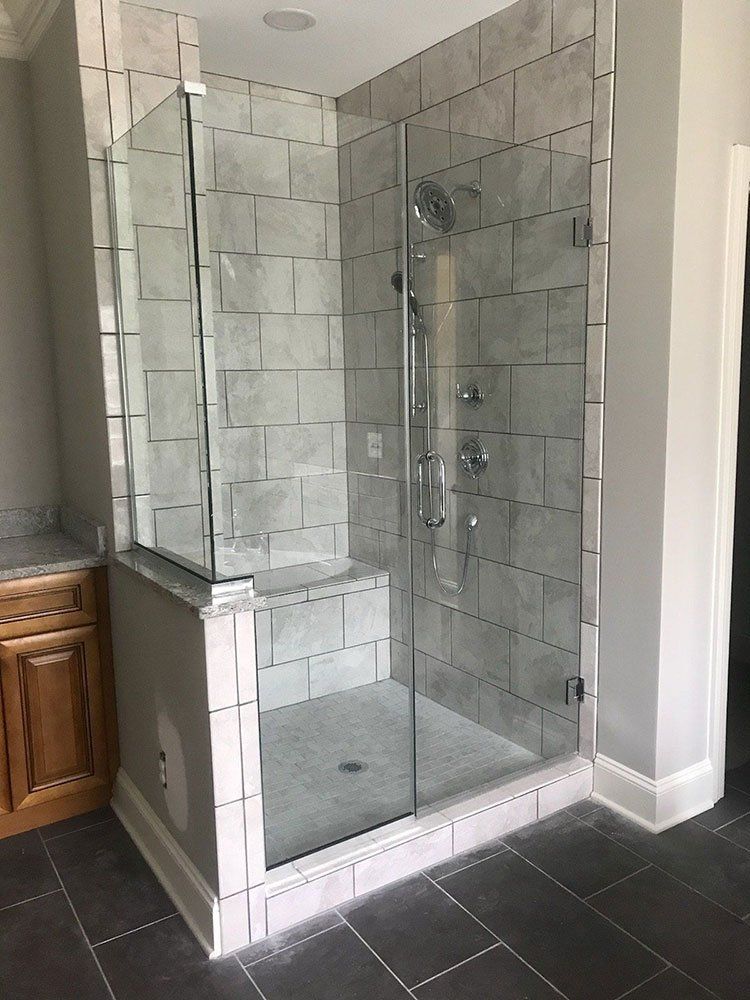 Construction of New Shower Stall — Burlington, NC — Alamance Glass Inc.