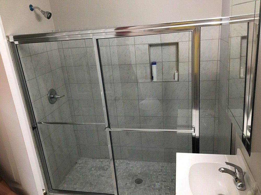 Front View of Shower Area — Burlington, NC — Alamance Glass Inc.