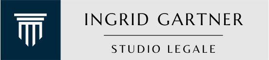 Logo für Ingrid Gartner, Studio Legale, mit einem Spaltensymbol und Text.