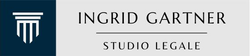 Logo für Ingrid Gartner Studio Legale mit einem Säulensymbol.