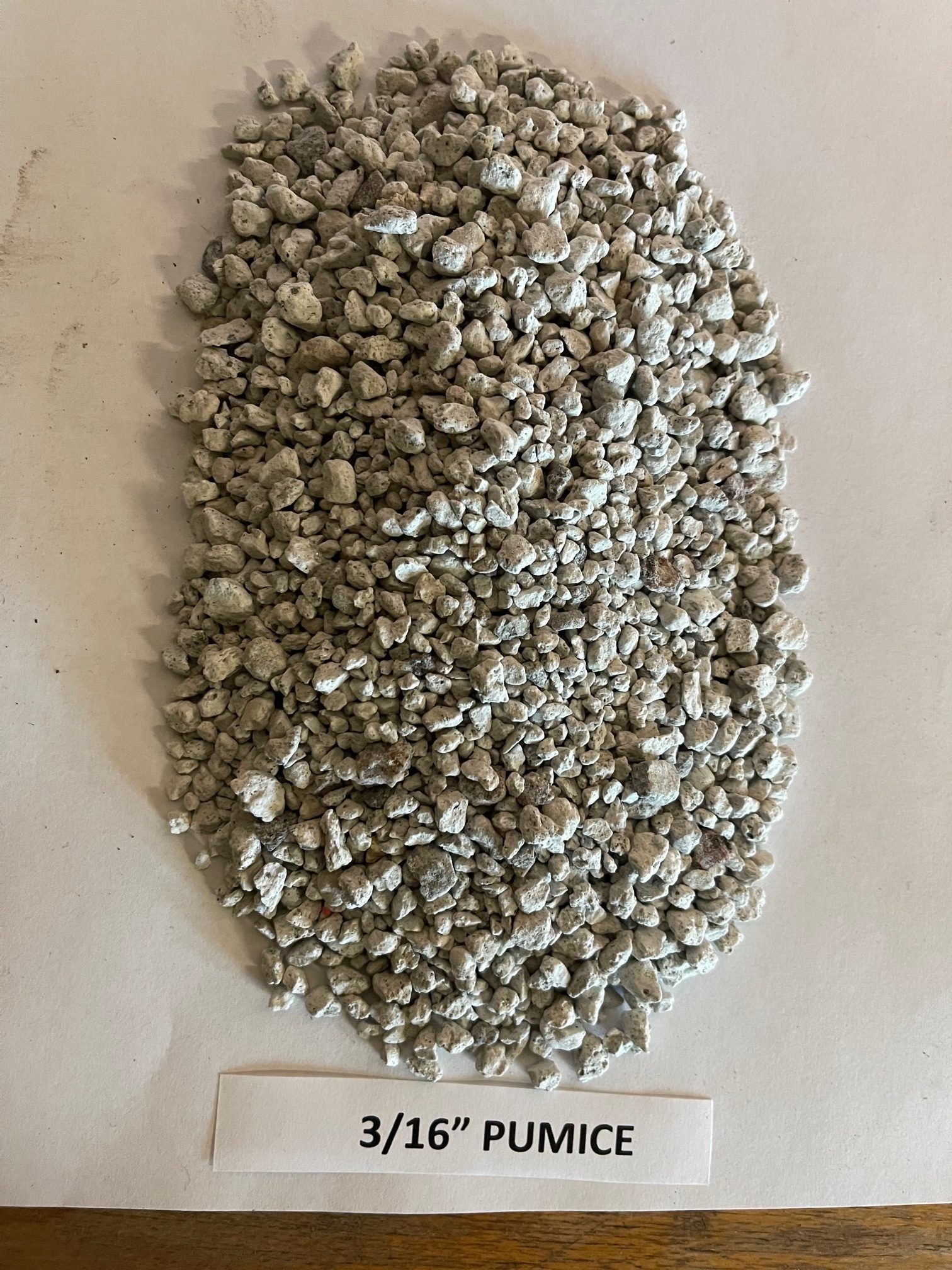 Pile of light gray, 3/16