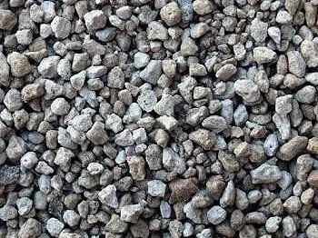 Gray and tan pumice rock aggregate.