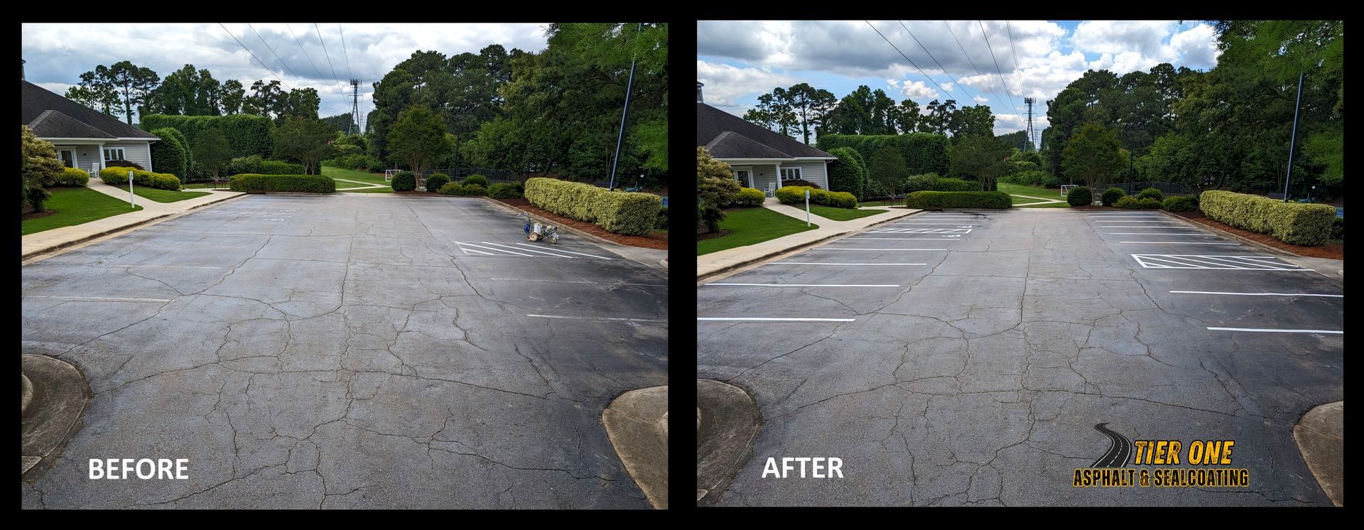 Commercial parking lot in Raleigh