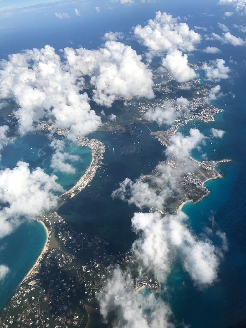 Aerial image of St Maarten