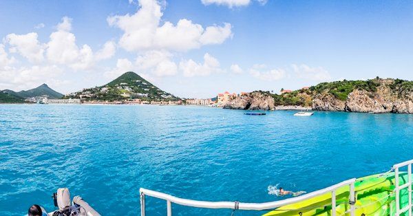 View of st maarten coast from Random Wind Yacht Charters