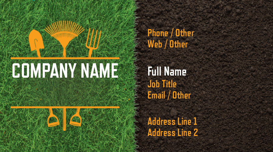 free landscaping business card template option 10