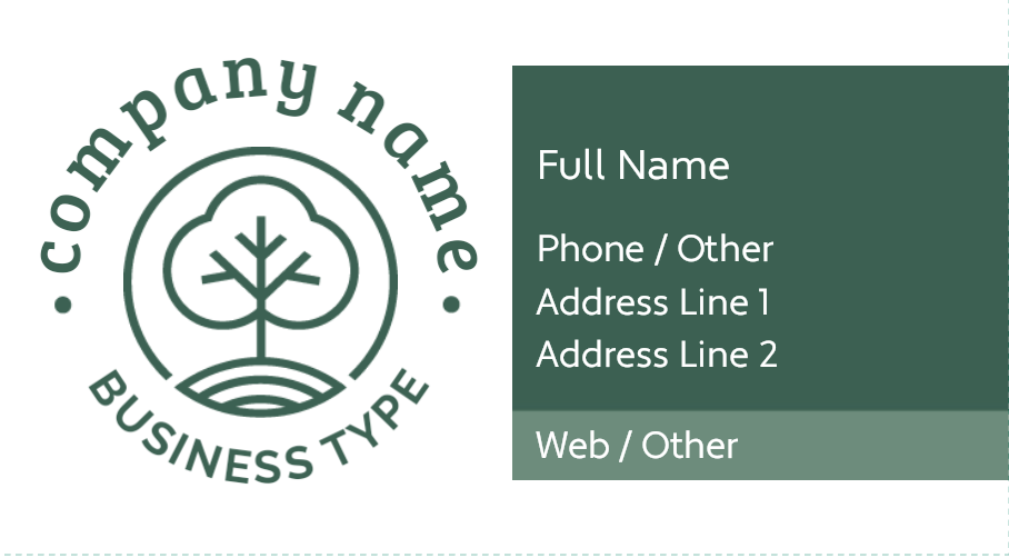 free landscaping business card template option 3