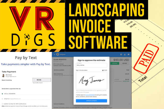 landscaping invoice software - signed and paid