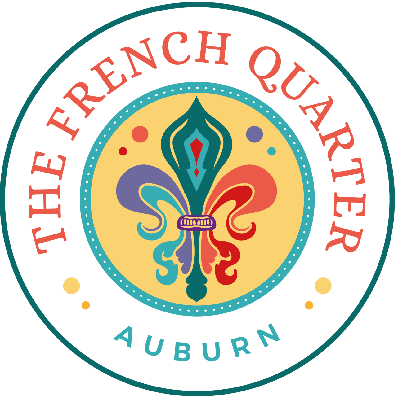 The French Quarter Logo in Header - linked to Home page