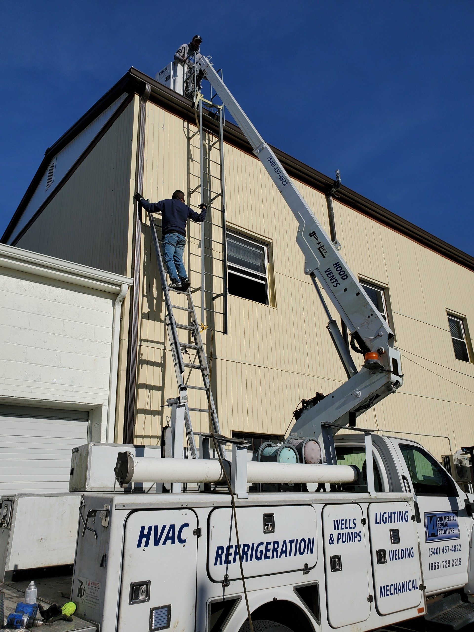 Roof Access Fixed Safety Ladder Installation