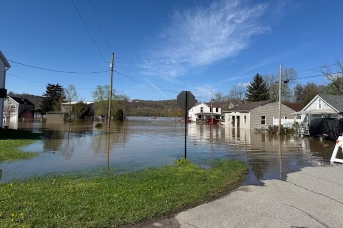 Flood in Aurora, Ohio in 2024