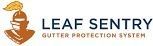 Leaf Sentry gutter protection logo with a stylized helmet and text.