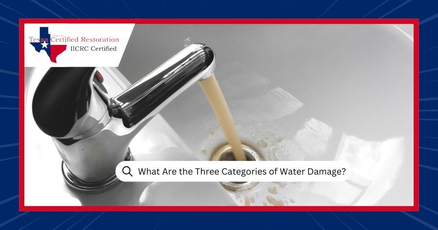 The Three Categories of Water Damage