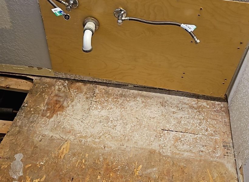 bathroom vanity removed