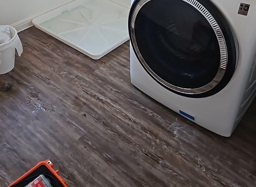 burst washing machine supply line