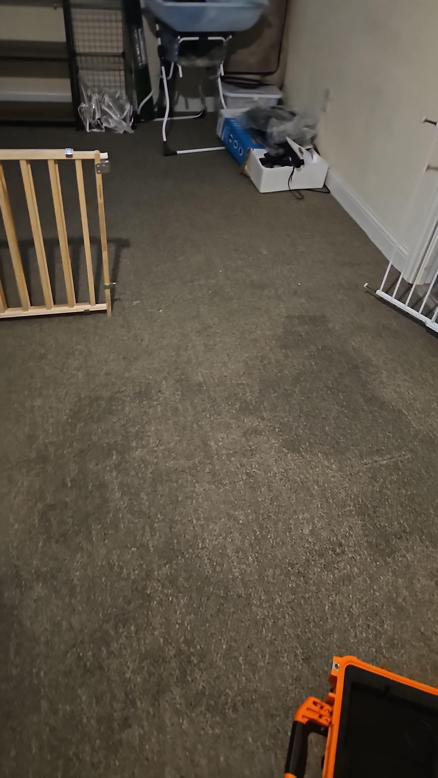 Saturated carpet in childcare classroom from AC leak