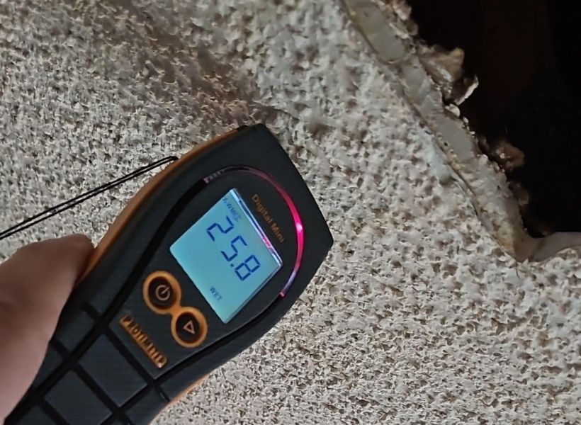 ceiling moisture reading