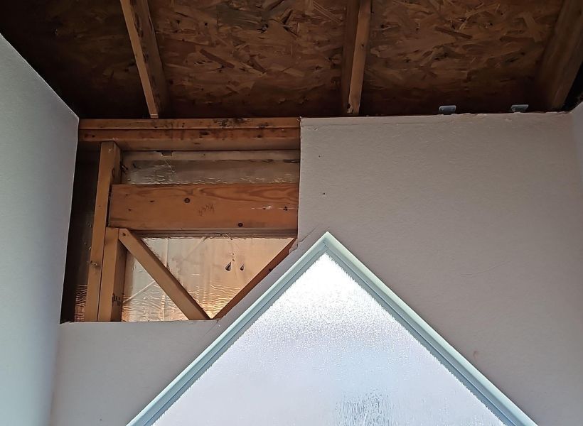 ceiling water damage demo