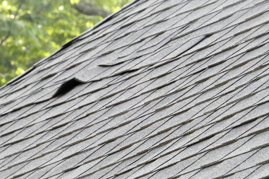 Inspecting roof shingles for damage