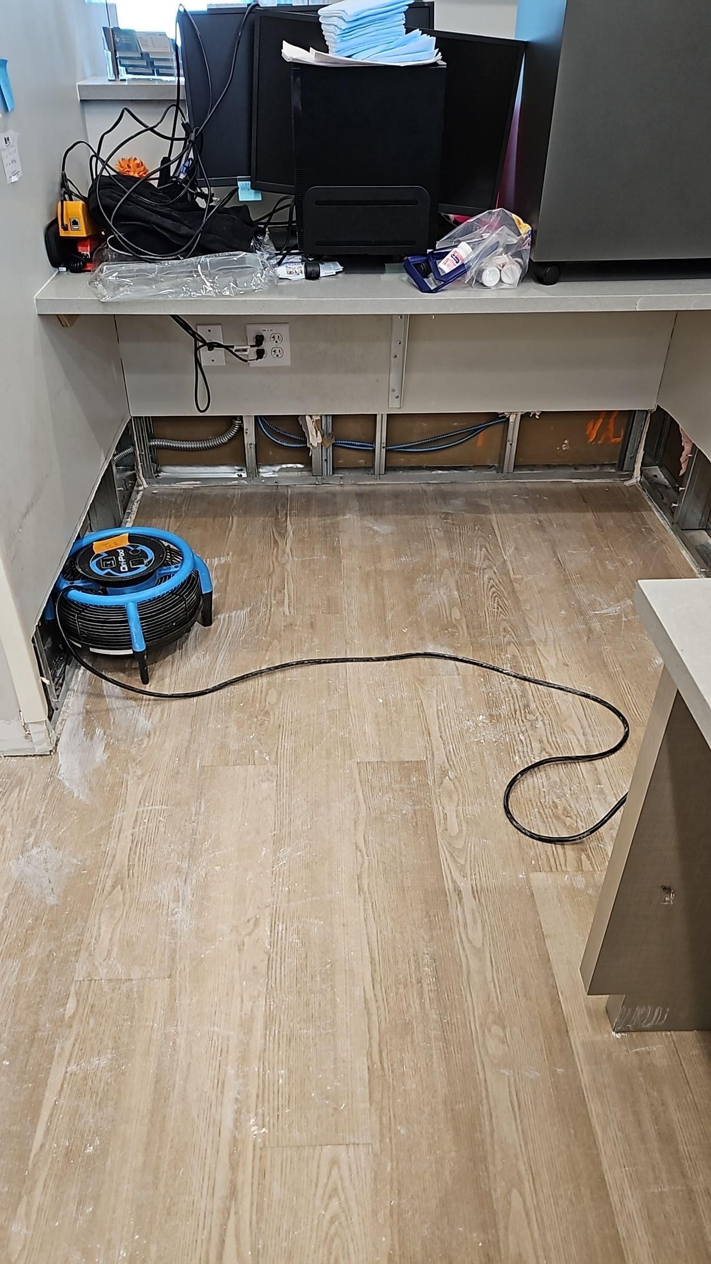 Professional drying equipment setup