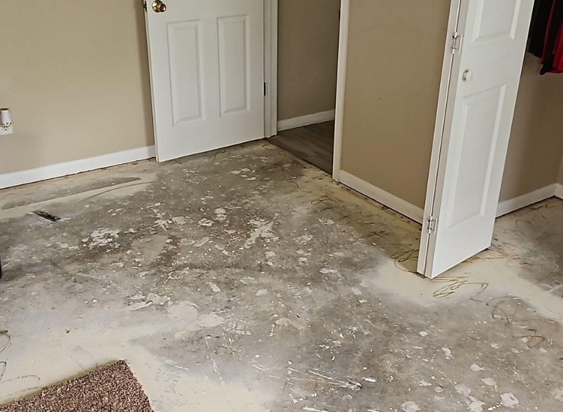 flooring removed