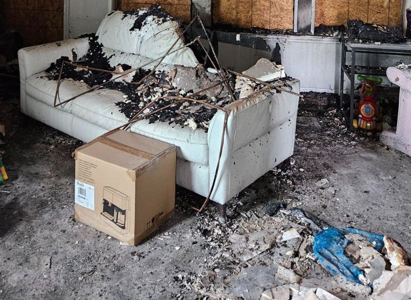 full-house fire damage