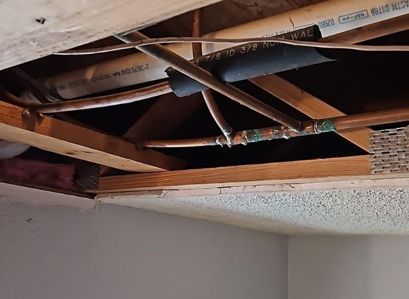 kitchen ceiling post mitigation