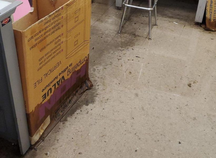 water damaged office  in cameron tx