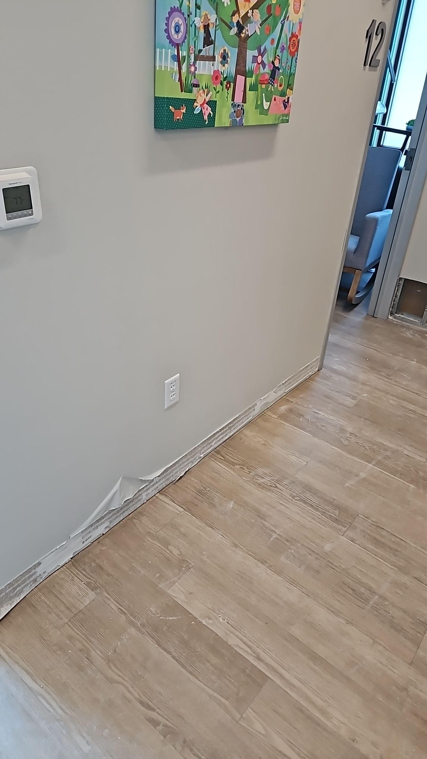 Water damage affecting walls and paint