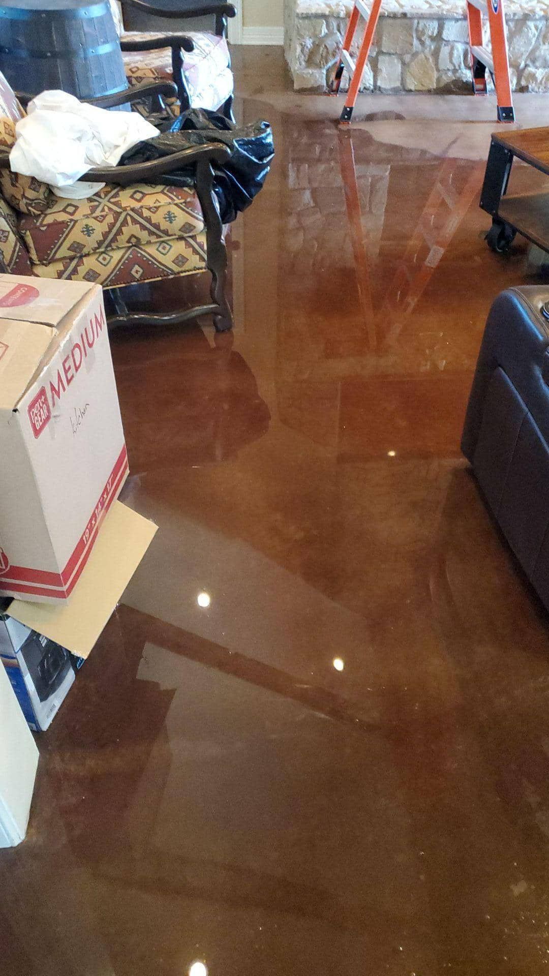 standing water in Groesbeck home