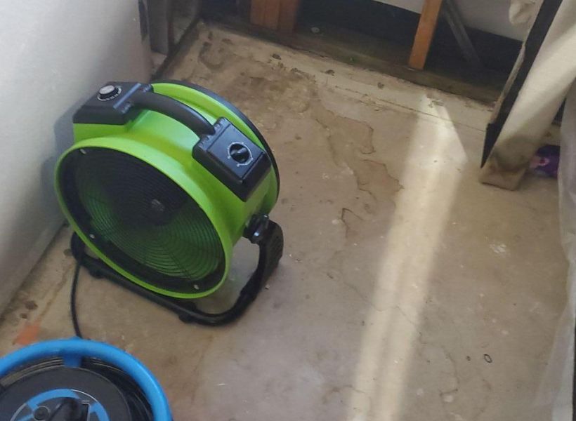 utility fan and floor dryer in motion