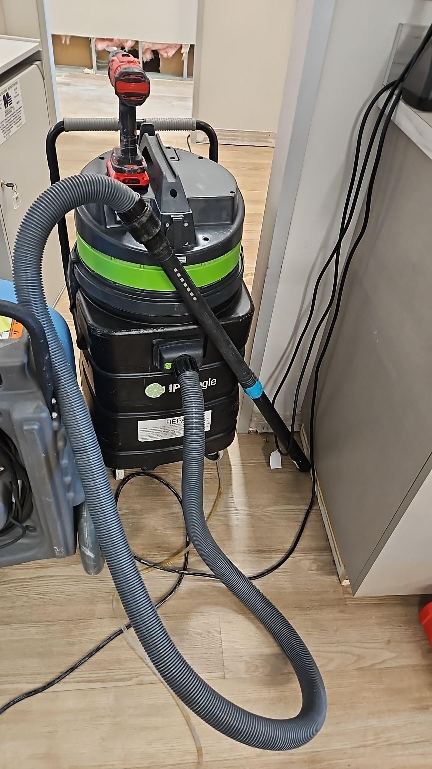 Water extraction equipment in commercial setting