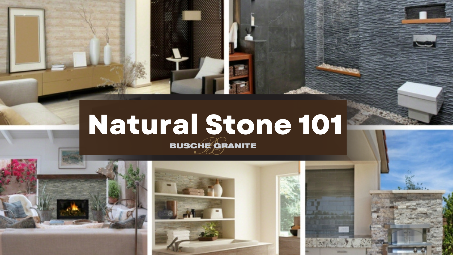 a collage of pictures with the title natural stone 101