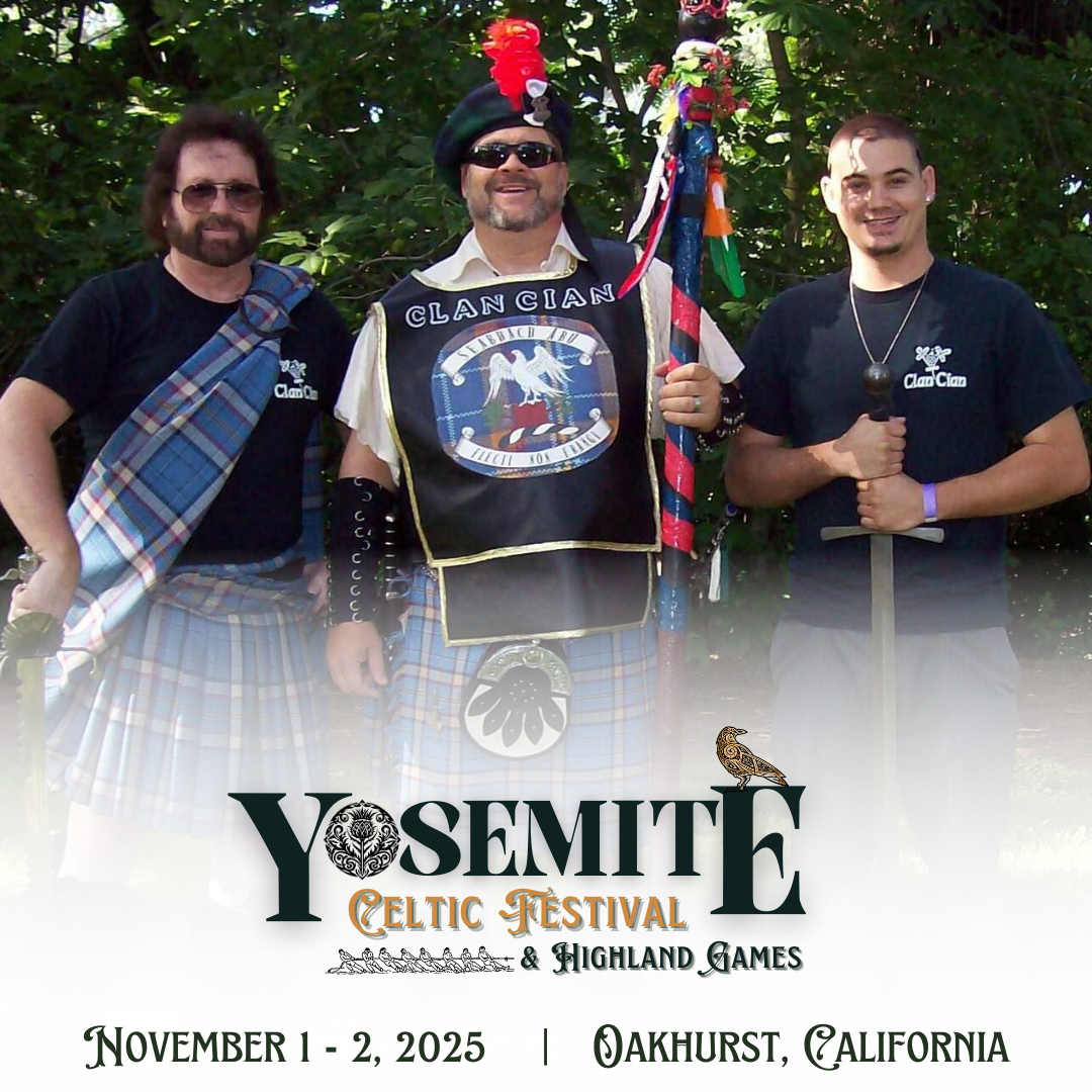 A poster for the yosemite celtic festival in oakhurst california
