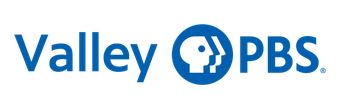 Valley PBS logo: Blue text and logo with white profile silhouettes in a circle.