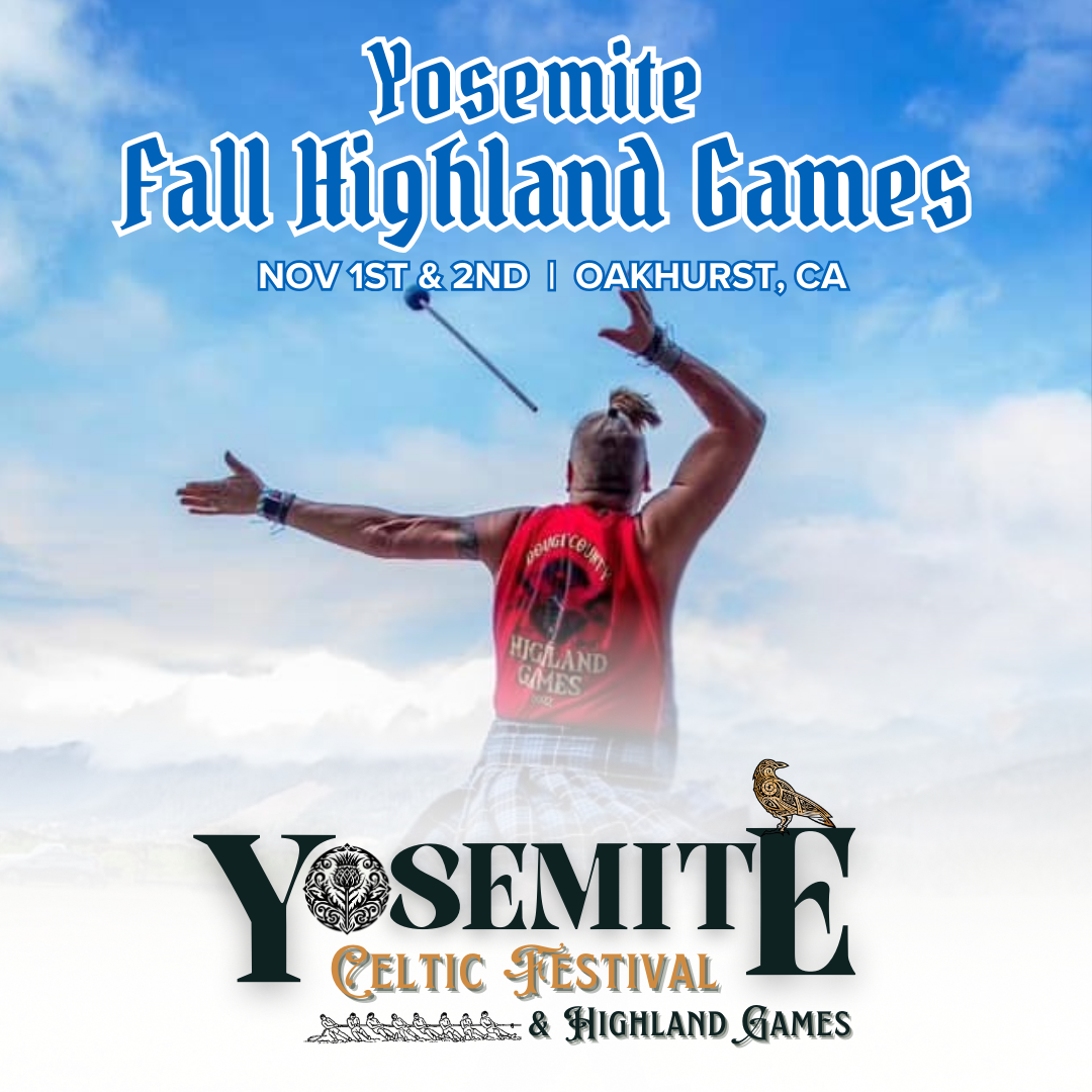 A poster for the yosemite fall highland games