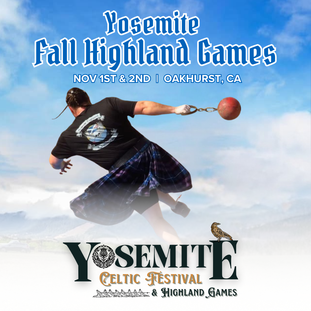 An advertisement for yosemite fall highland games