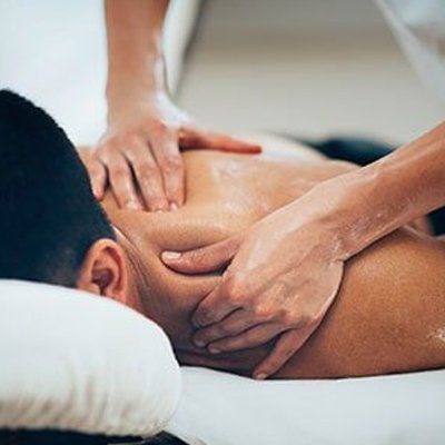 A Man Having Therapeutic Massage — San Pedro, CA — The Vital Chiropractic Center
