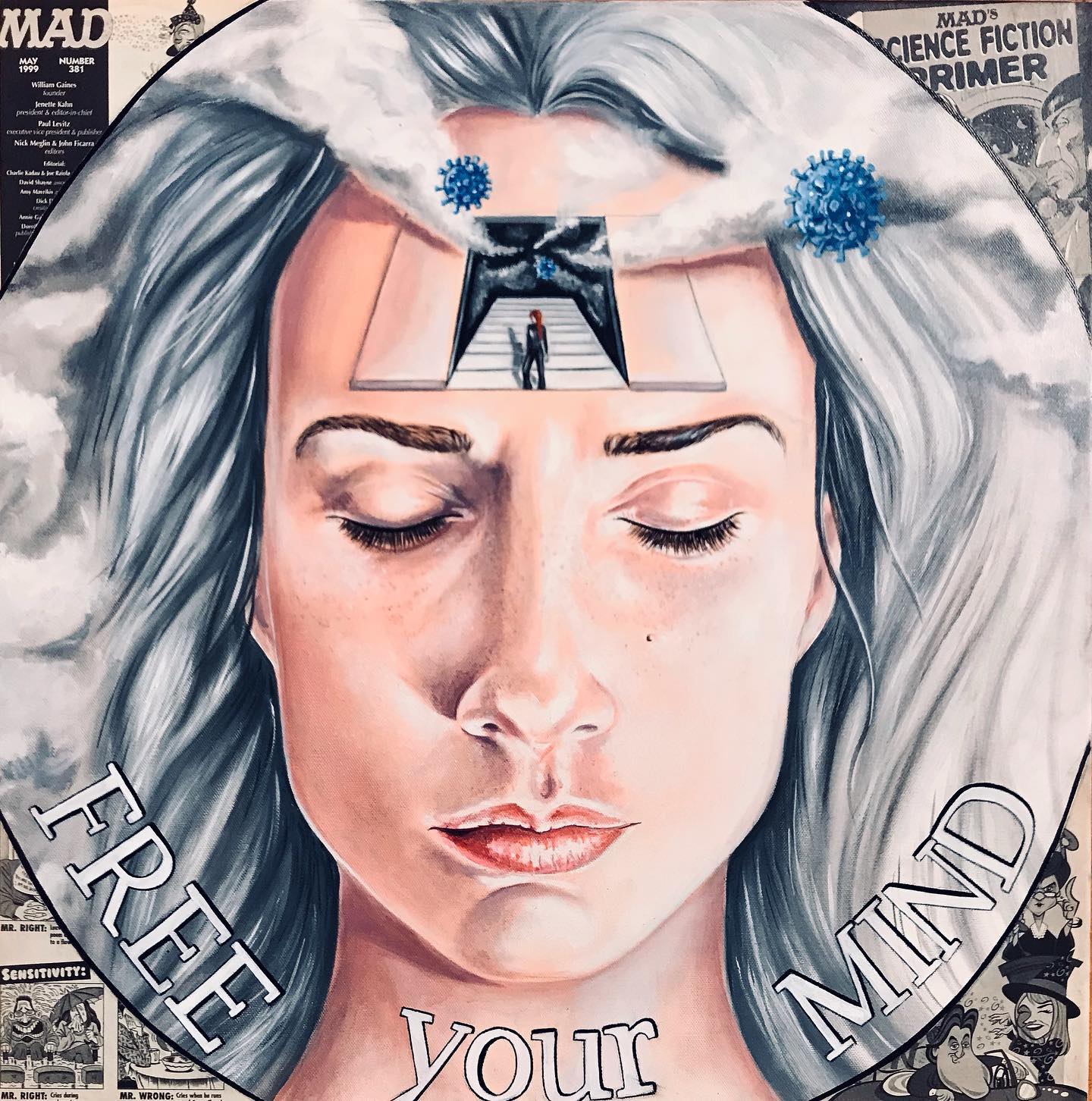 femme ayant les yeux fermés